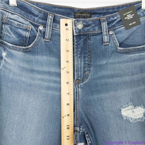 NEW Silver‎ Jeans Co. Women's Beau Mid Rise Slim Leg Jeans, 28 - Picture 9 of 16